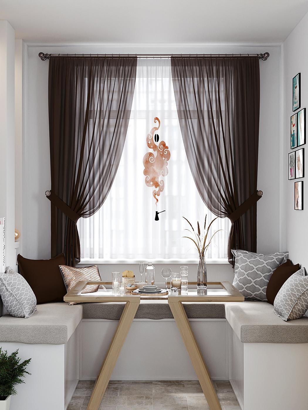 

Комплекты штор AT HOME Тенетвис высота 180 см, ширина 145 см, Белый, 550308