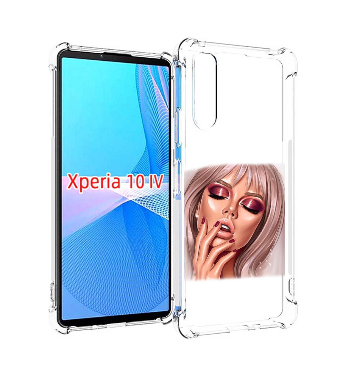 

Чехол MyPads красивый-портрет-девушки женский для Sony Xperia 10 IV (10-4), Прозрачный, Tocco