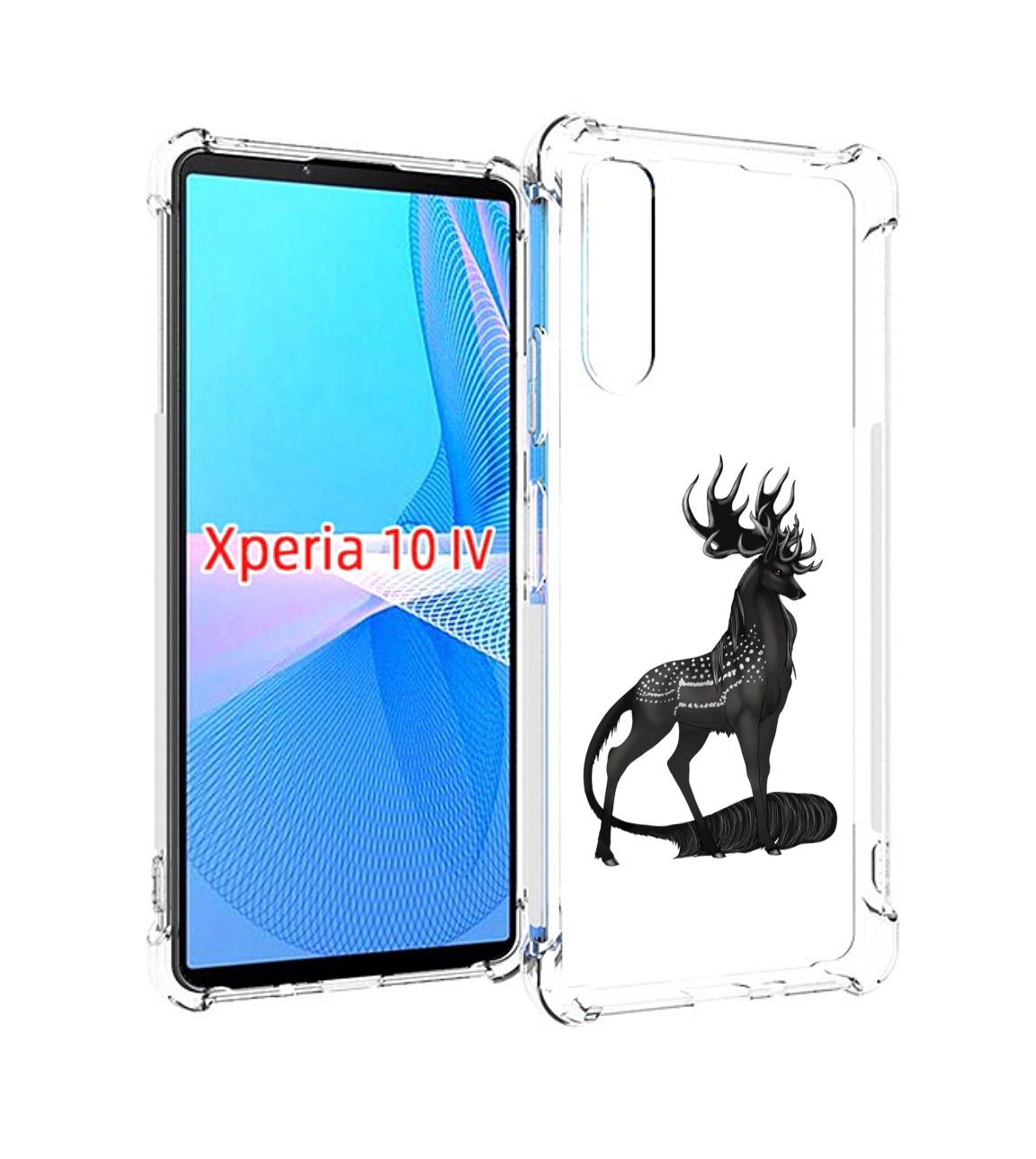 

Чехол MyPads красивый-черный-олень для Sony Xperia 10 IV (10-4), Прозрачный, Tocco