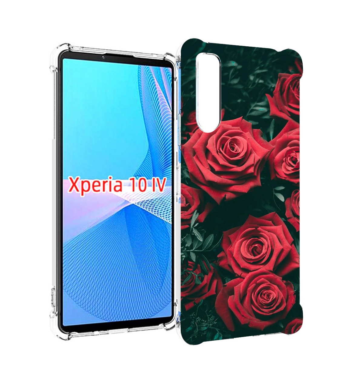 

Чехол MyPads красные-бархатные-розы для Sony Xperia 10 IV (10-4), Прозрачный, Tocco