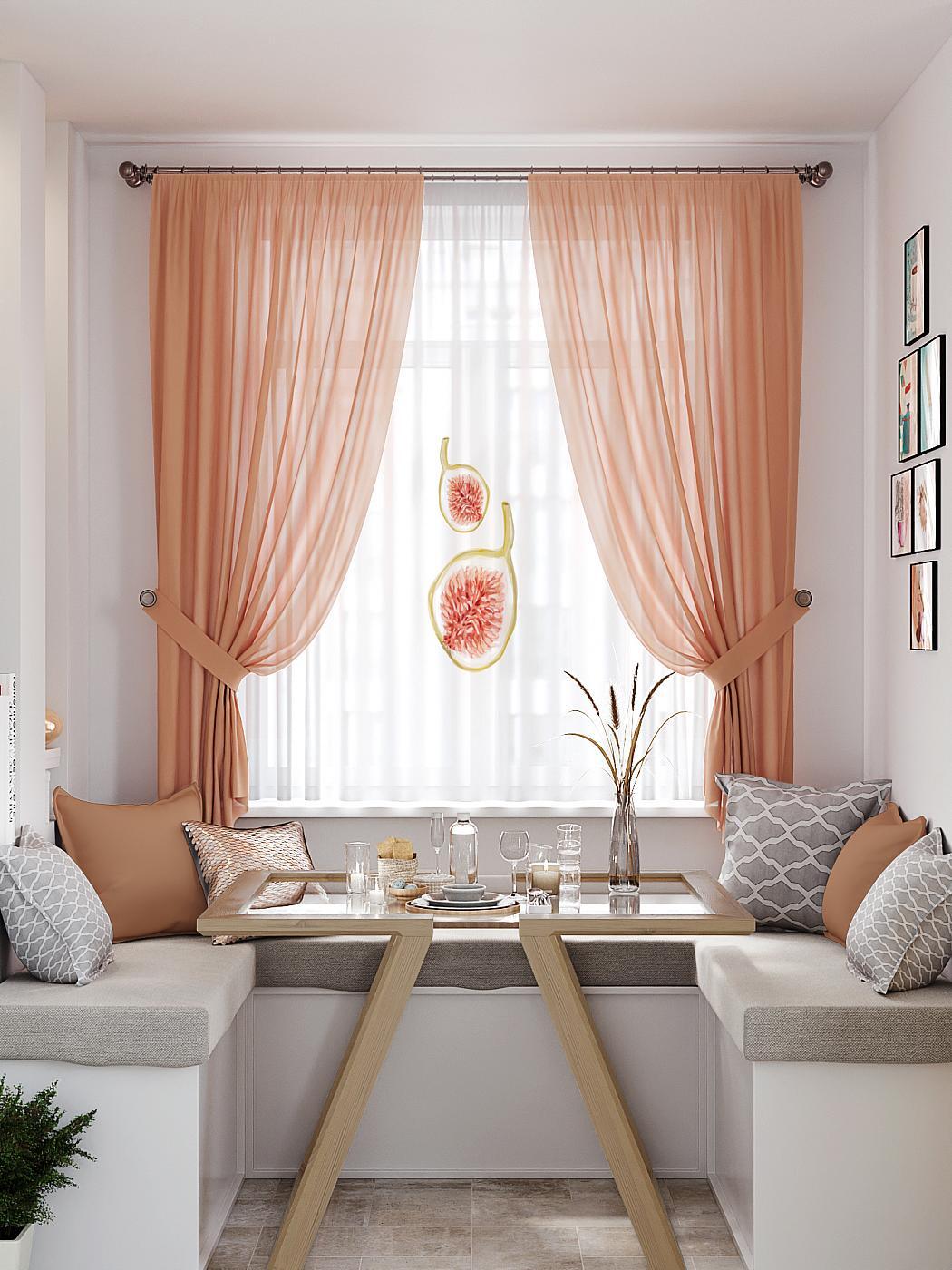 

Комплекты штор AT HOME Синамирс высота 180 см, ширина 145 см, Белый, 550341