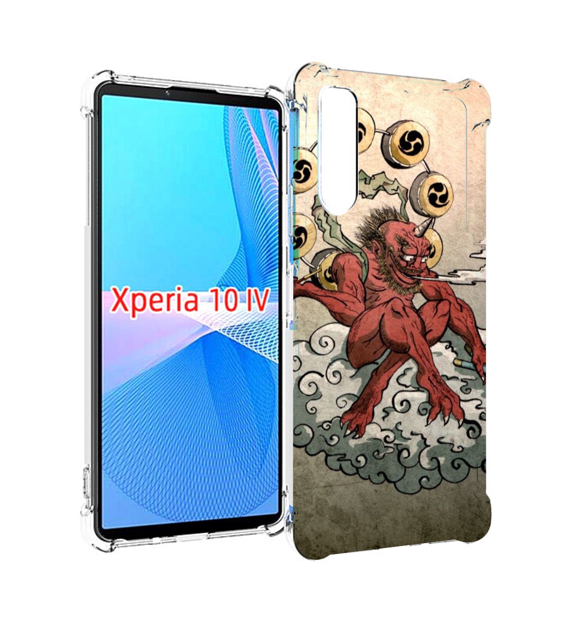 

Чехол MyPads красный чертик на облаке для Sony Xperia 10 IV (10-4), Прозрачный, Tocco