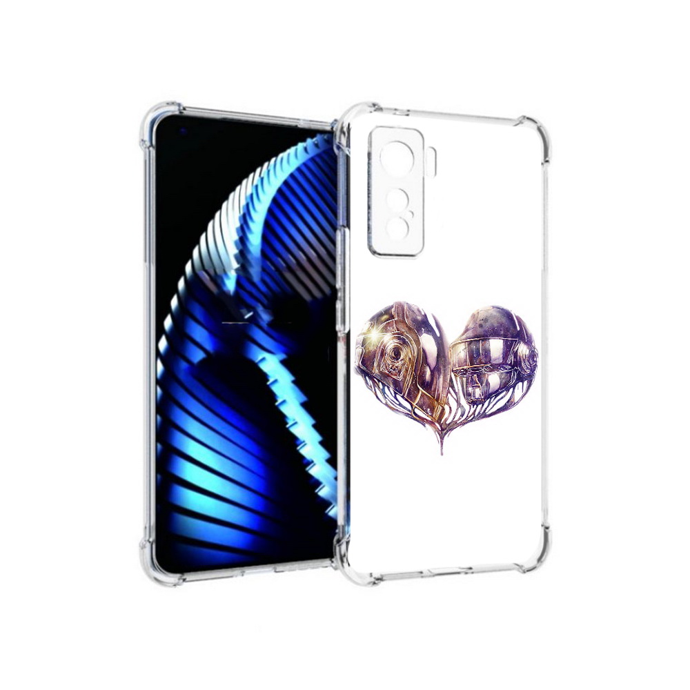 

Чехол MyPads Tocco для Vivo iQOO 5 сердце абстракция, Прозрачный, Tocco
