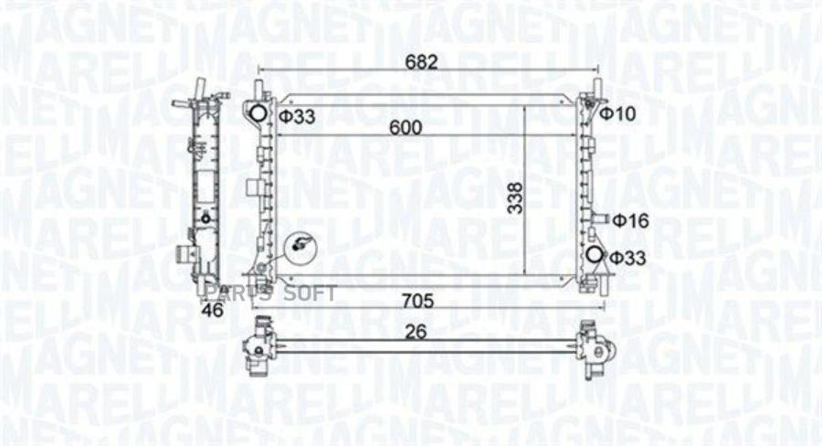 

Радиатор [600X358] Magneti Marelli 350213159900