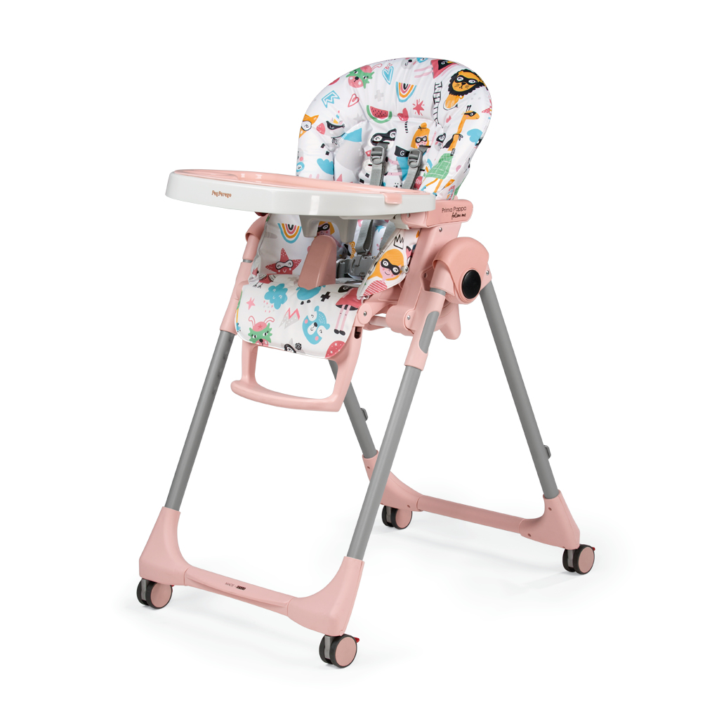 Стульчик для кормления Peg-Perego Prima Pappa Follow Me - Super Girl IH01000000PSG19 стульчик для кормления peg perego prima pappa follow me hi tech licorice