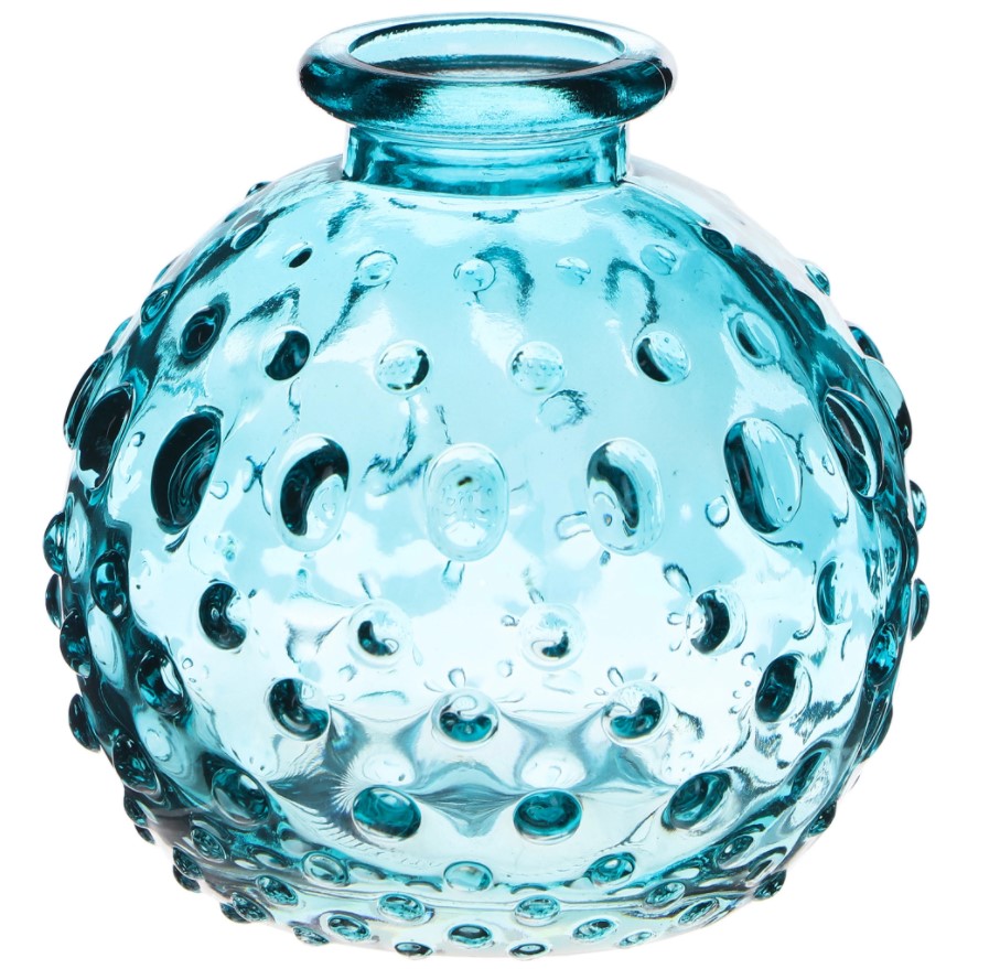 фото Ваза hakbijl glass mini vase голубая 8,5 х 8,5 х 8 см