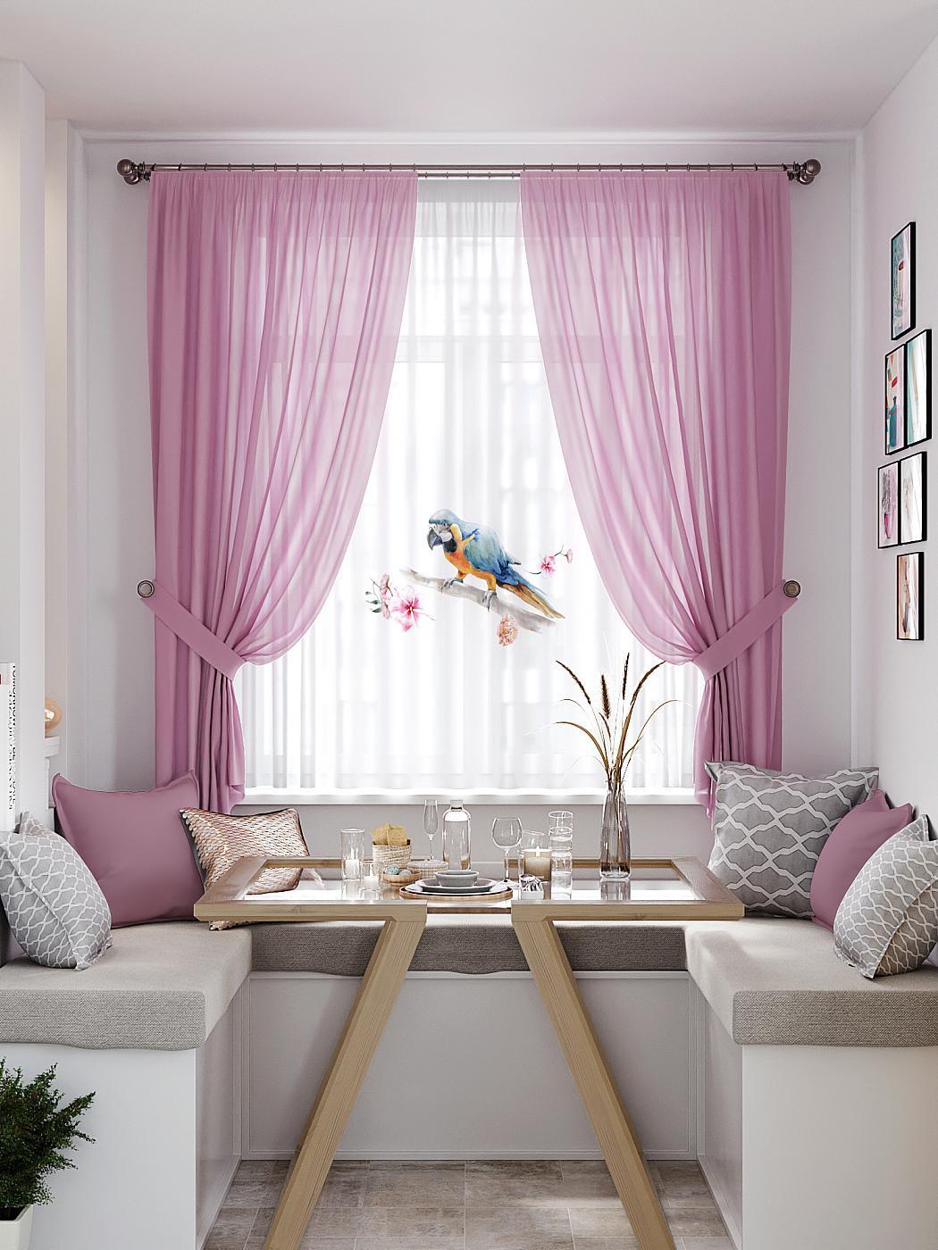 

Комплекты штор AT HOME Линиронс высота 180 см, ширина 145 см, Белый, 550359