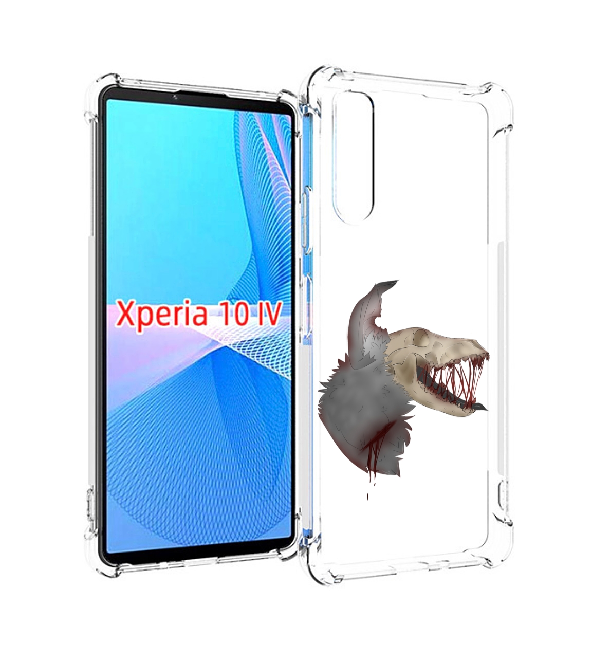 

Чехол MyPads кровавый-череп для Sony Xperia 10 IV (10-4), Прозрачный, Tocco