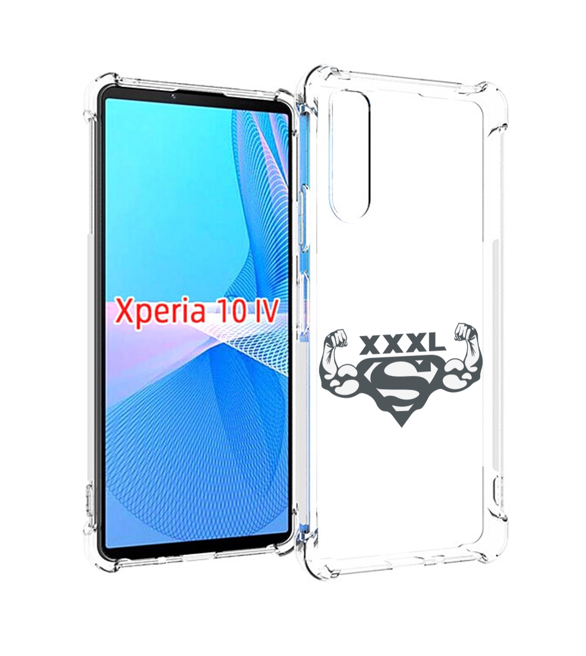 

Чехол MyPads бодибилдинг супермен для Sony Xperia 10 IV (10-4), Прозрачный, Tocco