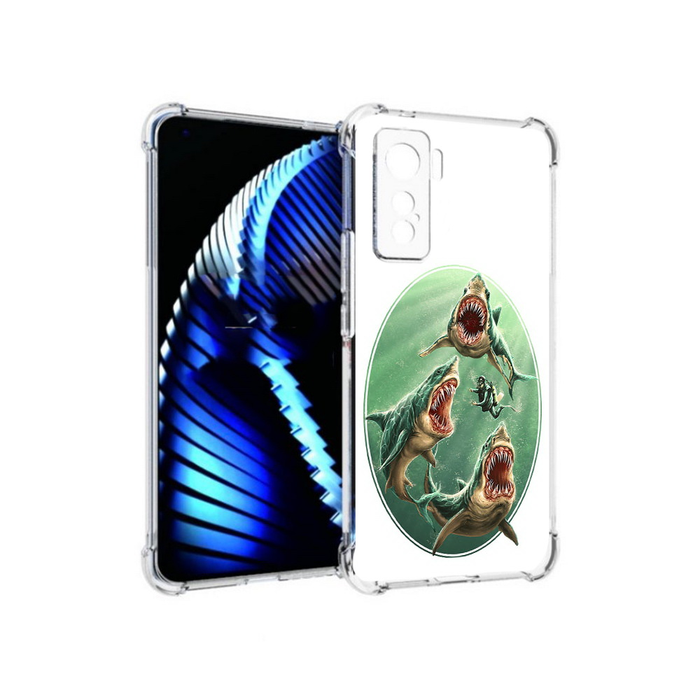 

Чехол MyPads Tocco для Vivo iQOO 5 синяя бездна, Прозрачный, Tocco
