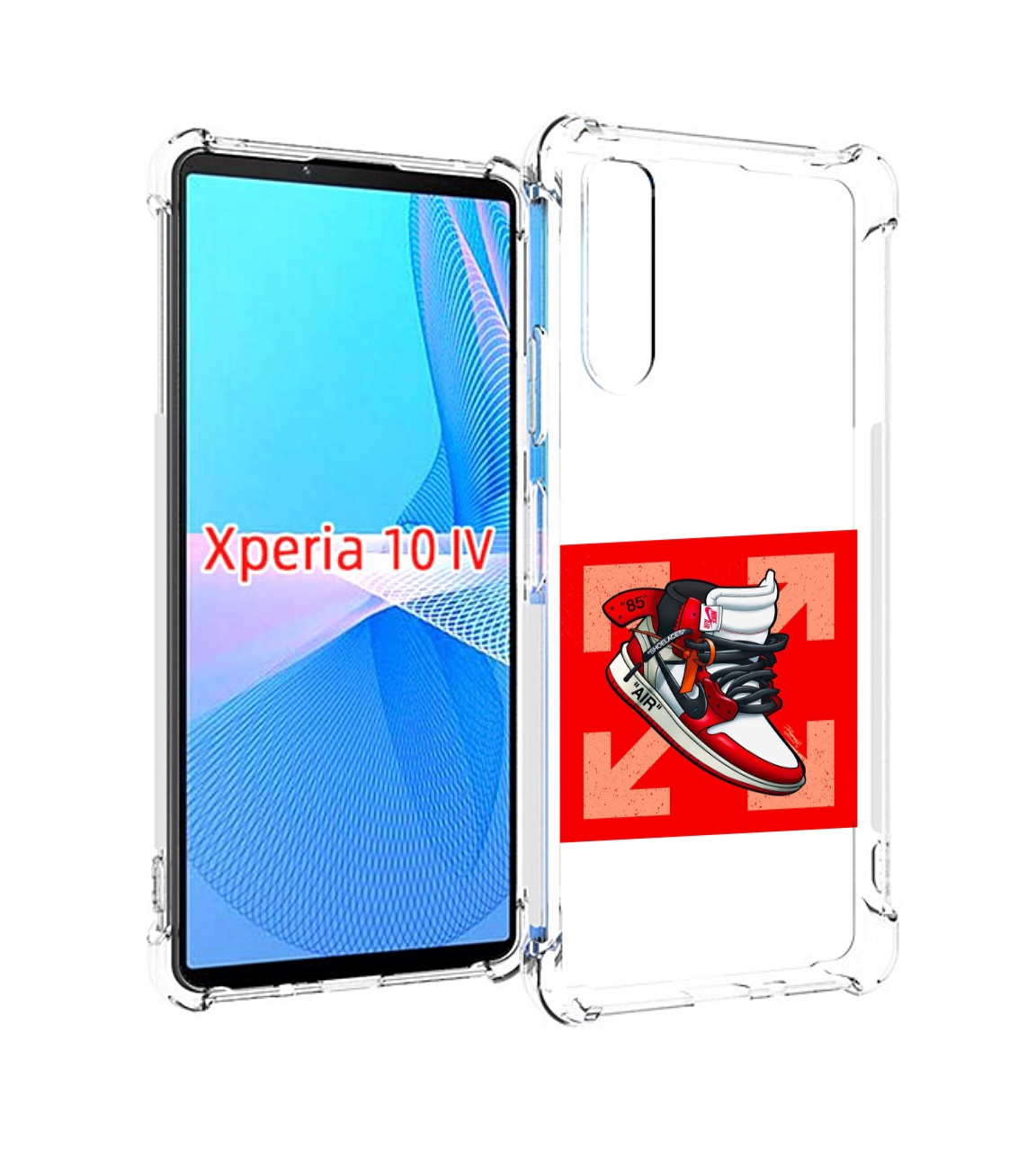 Чехол MyPads кроссовок джордан офвайт для Sony Xperia 10 IV (10-4)