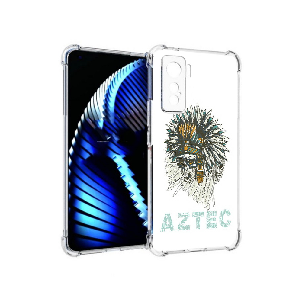 

Чехол MyPads Tocco для Vivo iQOO 5 скелет индеец, Прозрачный, Tocco
