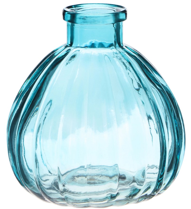 

Ваза Hakbijl Glass Mini Vase голубая 8,5 х 8,5 х 9,5 см