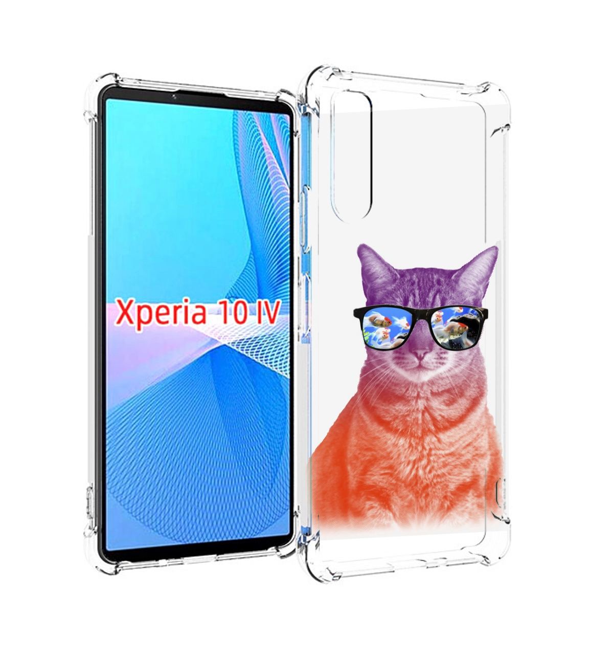 Чехол MyPads крутой кот-2 для Sony Xperia 10 IV (10-4)