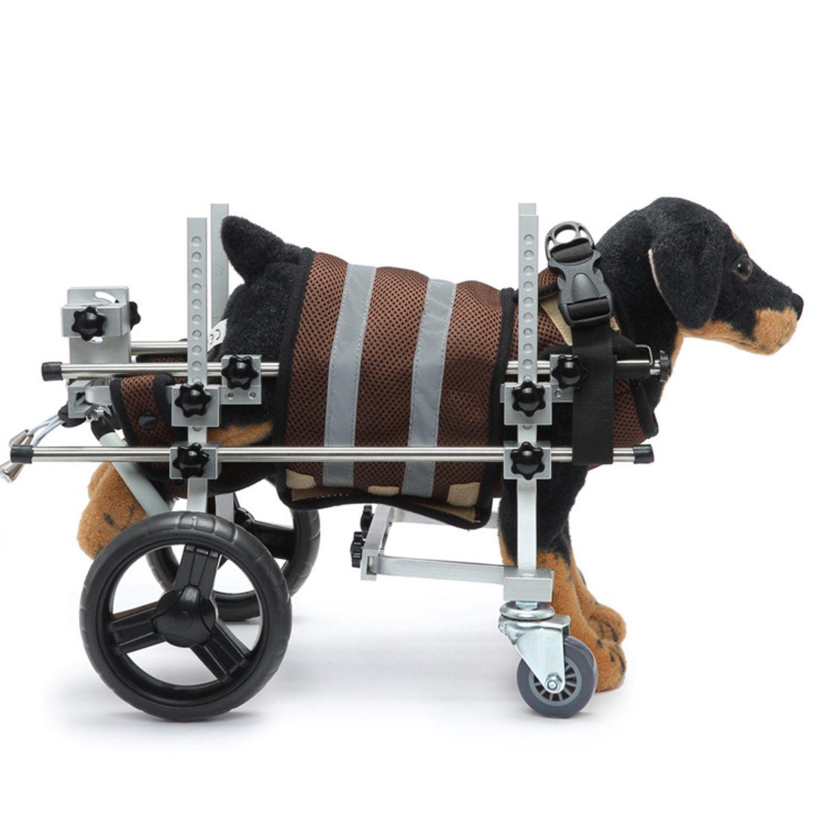 Инвалидная коляска для собак Bentfores, коричневый, серый, металл, пластик, 4 - 9 кг