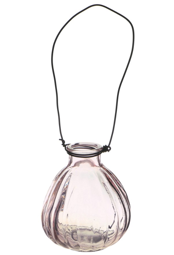 фото Ваза hakbijl glass mini vase розовая 8,5 х 8,5 х 11 см