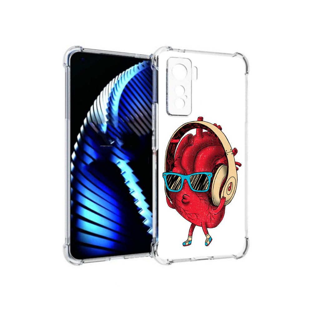 

Чехол MyPads Tocco для Vivo iQOO 5 слушай сердце, Прозрачный, Tocco