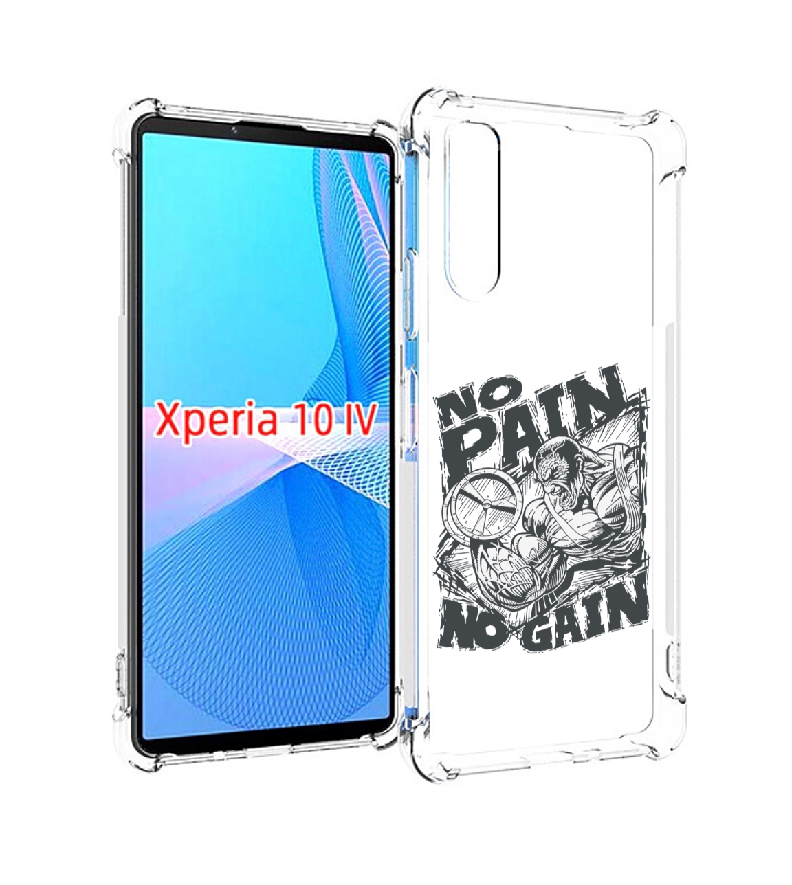 

Чехол MyPads бодибилдинг тяжелая работа для Sony Xperia 10 IV (10-4), Прозрачный, Tocco