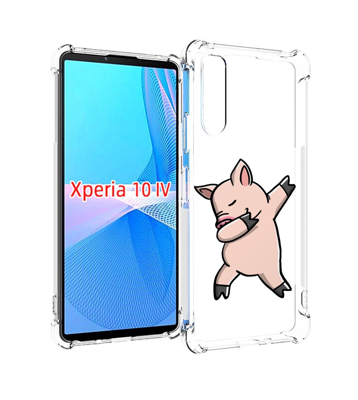 

Чехол MyPads крутой-поросенок для Sony Xperia 10 IV (10-4), Прозрачный, Tocco
