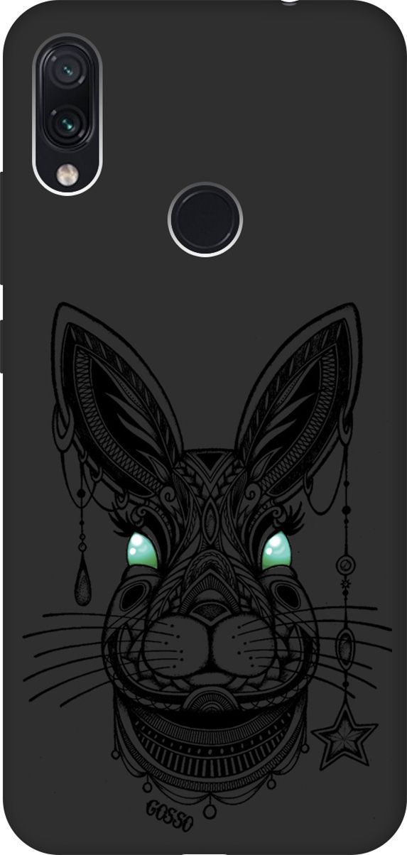 

Чехол на Xiaomi Redmi Note 7 "Grand Rabbit" черный, Черный;голубой, 646