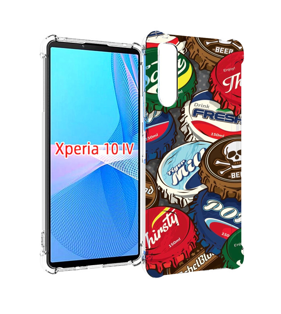 

Чехол MyPads крышки от баночек для Sony Xperia 10 IV (10-4), Прозрачный, Tocco