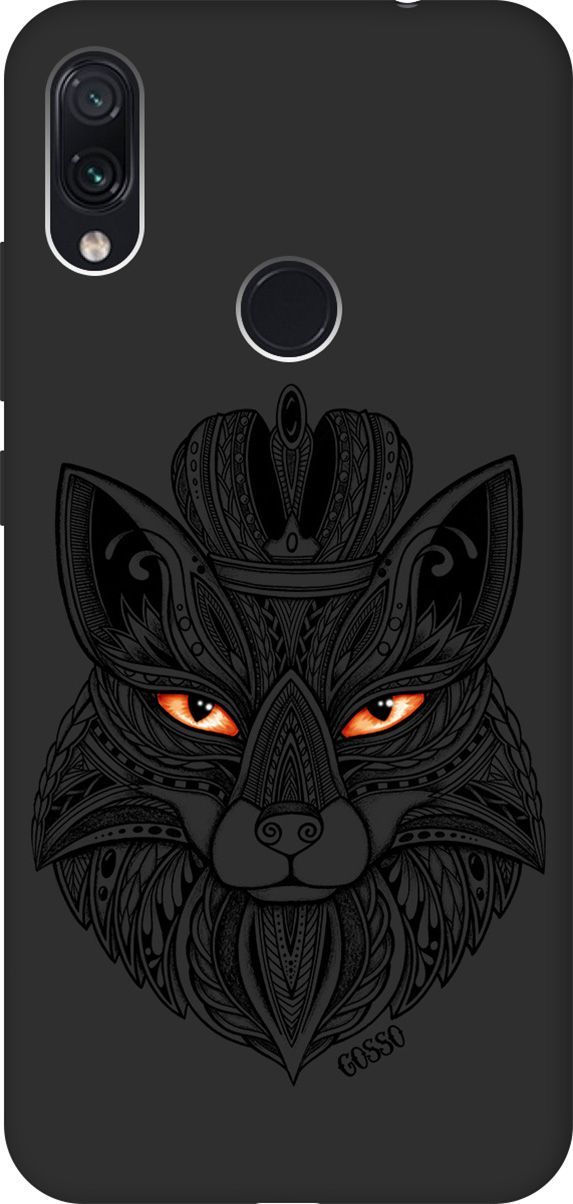 

Чехол на Xiaomi Redmi Note 7 "Fox Queen" черный, Черный;белый, 646