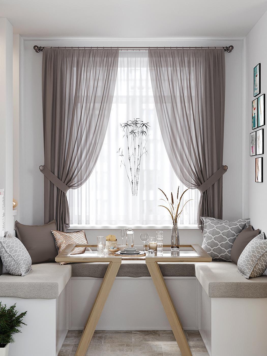 

Комплекты штор AT HOME Ронтирос высота 180 см, ширина 145 см, Белый, 550442