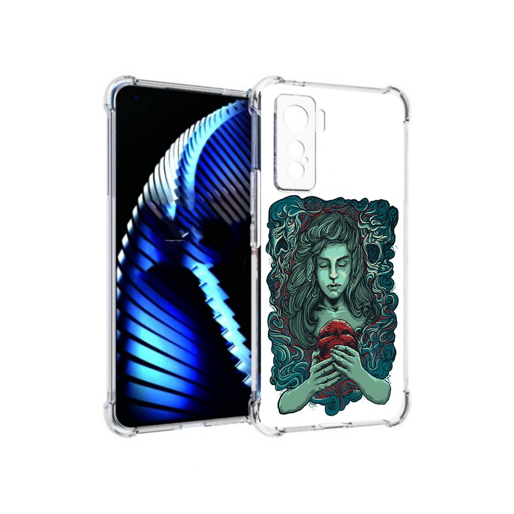 

Чехол MyPads Tocco для Vivo iQOO 5 спящая девушка, Прозрачный, Tocco