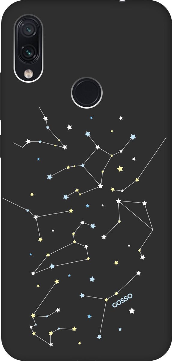 

Чехол на Xiaomi Redmi Note 7 "Constellations" черный, Черный;белый, 646
