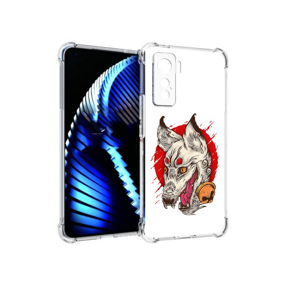 

Чехол MyPads Tocco для Vivo iQOO 5 страшная собака, Прозрачный, Tocco