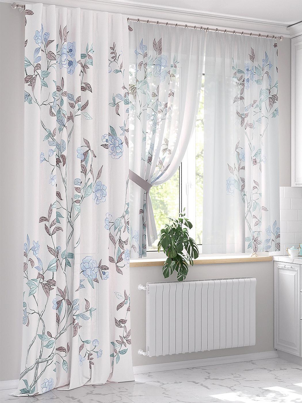 

Комплекты штор AT HOME Филонрис высота 280 см, ширина 150 см, Белый, 551031