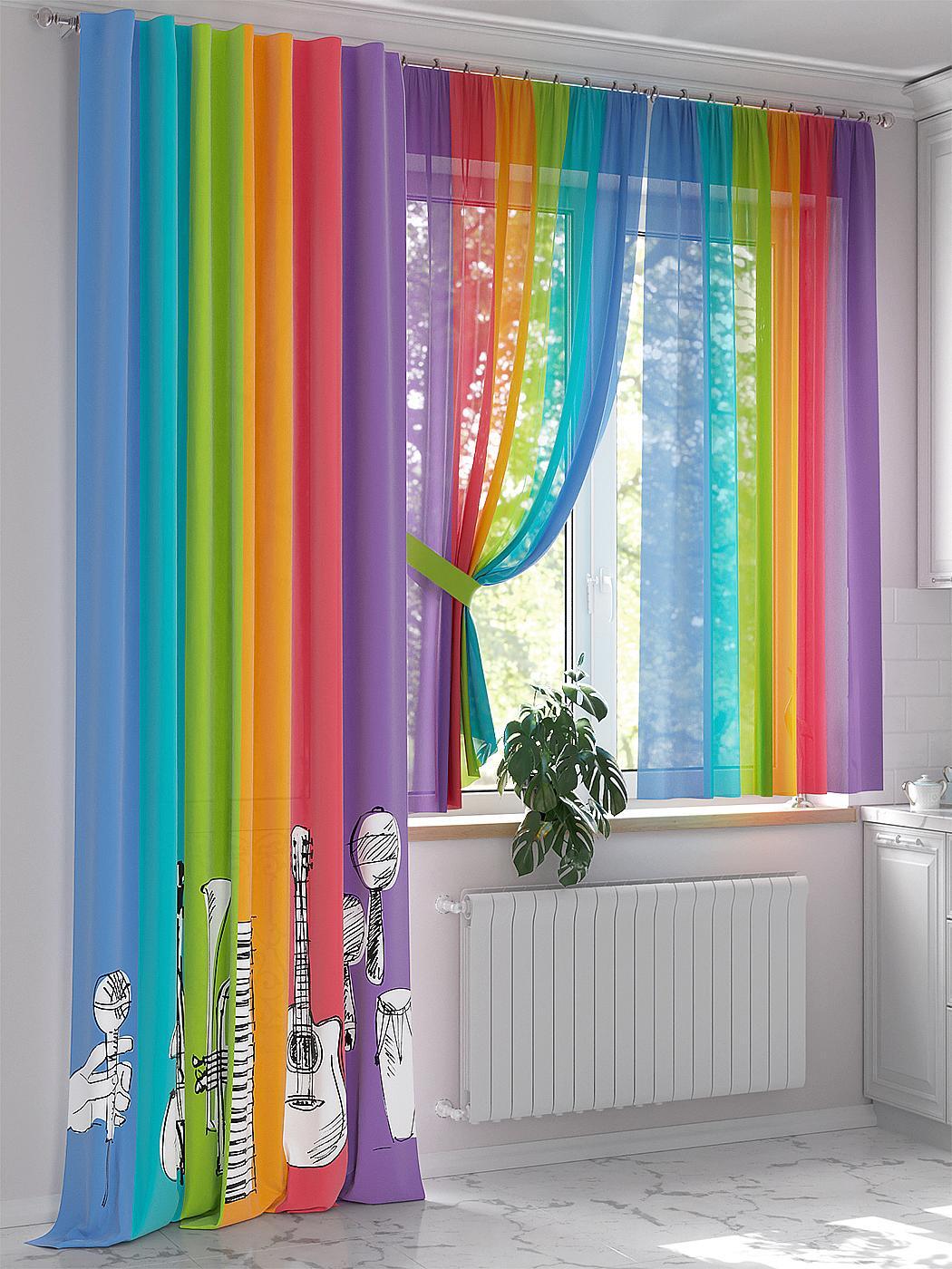 

Комплекты штор AT HOME Мерлитен высота 280 см, ширина 150 см, Белый, 551088