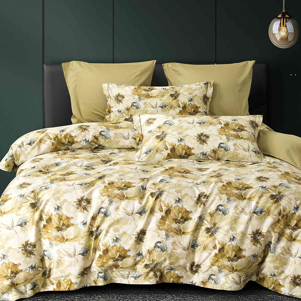 

Комплект постельного белья Bellehome "Дарина", Сатин 300 TC,1,5 спальный