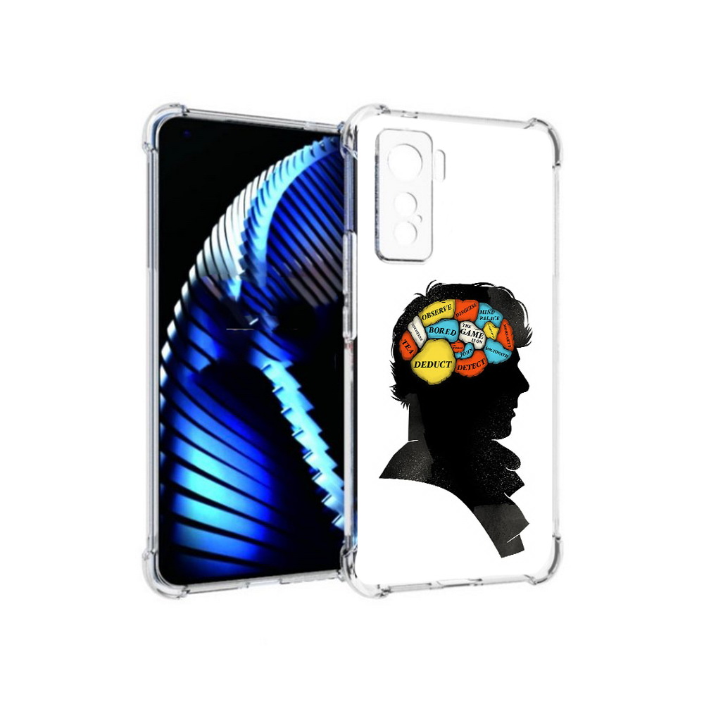 

Чехол MyPads Tocco для Vivo iQOO 5 темный рисунок, Прозрачный, Tocco