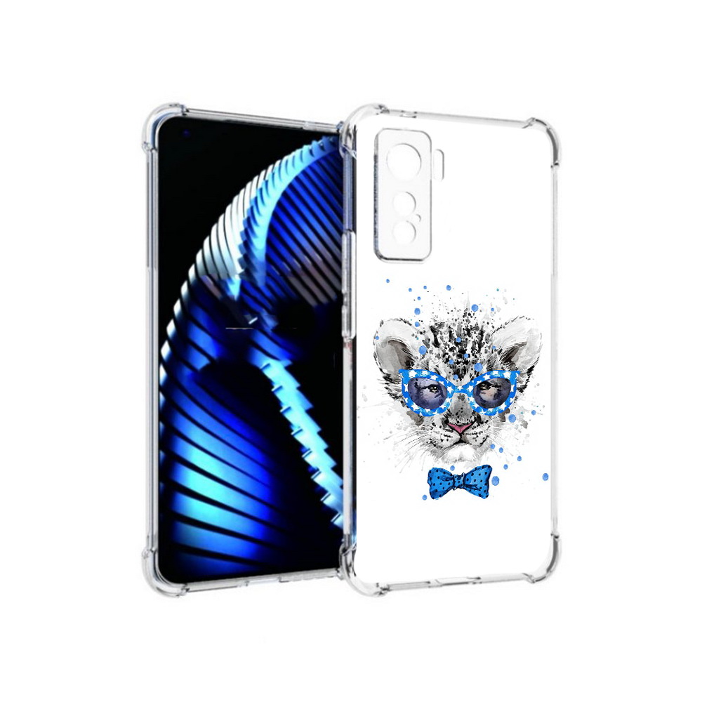 

Чехол MyPads Tocco для Vivo iQOO 5 тигренок с бабочкой, Прозрачный, Tocco