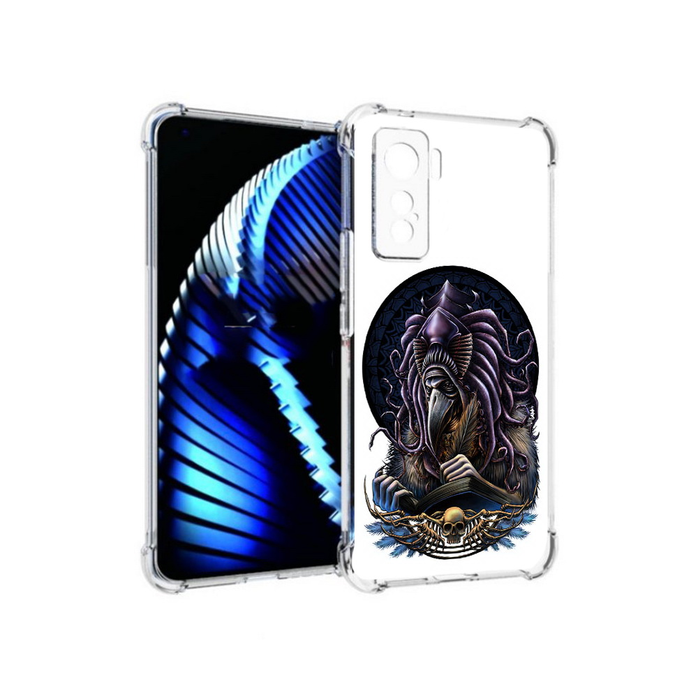 

Чехол MyPads Tocco для Vivo iQOO 5 умный ворон, Прозрачный, Tocco