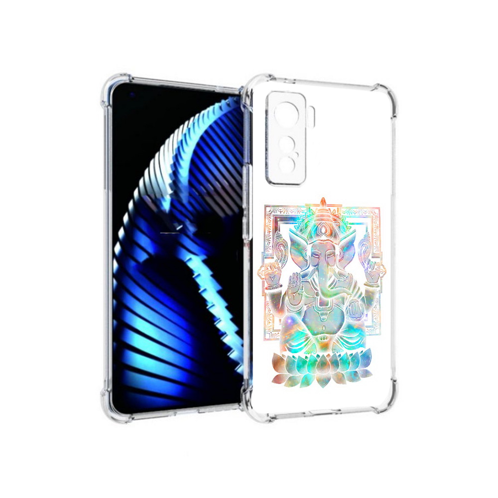 

Чехол MyPads Tocco для Vivo iQOO 5 умный слон, Прозрачный, Tocco