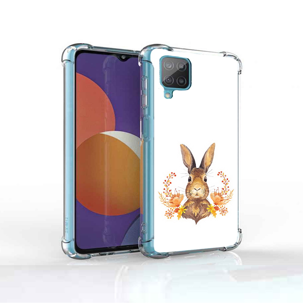

Чехол MyPads Tocco для Samsung Galaxy M12 зайка в цветах (PT226930.536.349), Прозрачный, Tocco