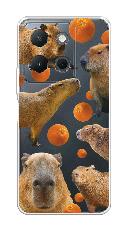

Чехол на Vivo Y36 4G "Капибара и апельсины", Бежевый;оранжевый, 269250-1