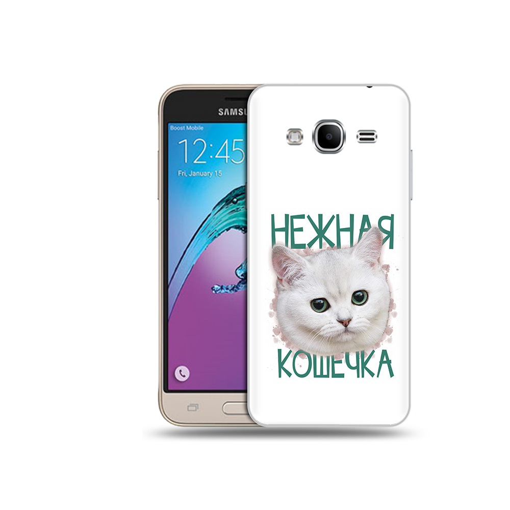 

Чехол MyPads Tocco для Samsung Galaxy J3 (2016) нежная кошечка (PT29089.580.520), Прозрачный, Tocco