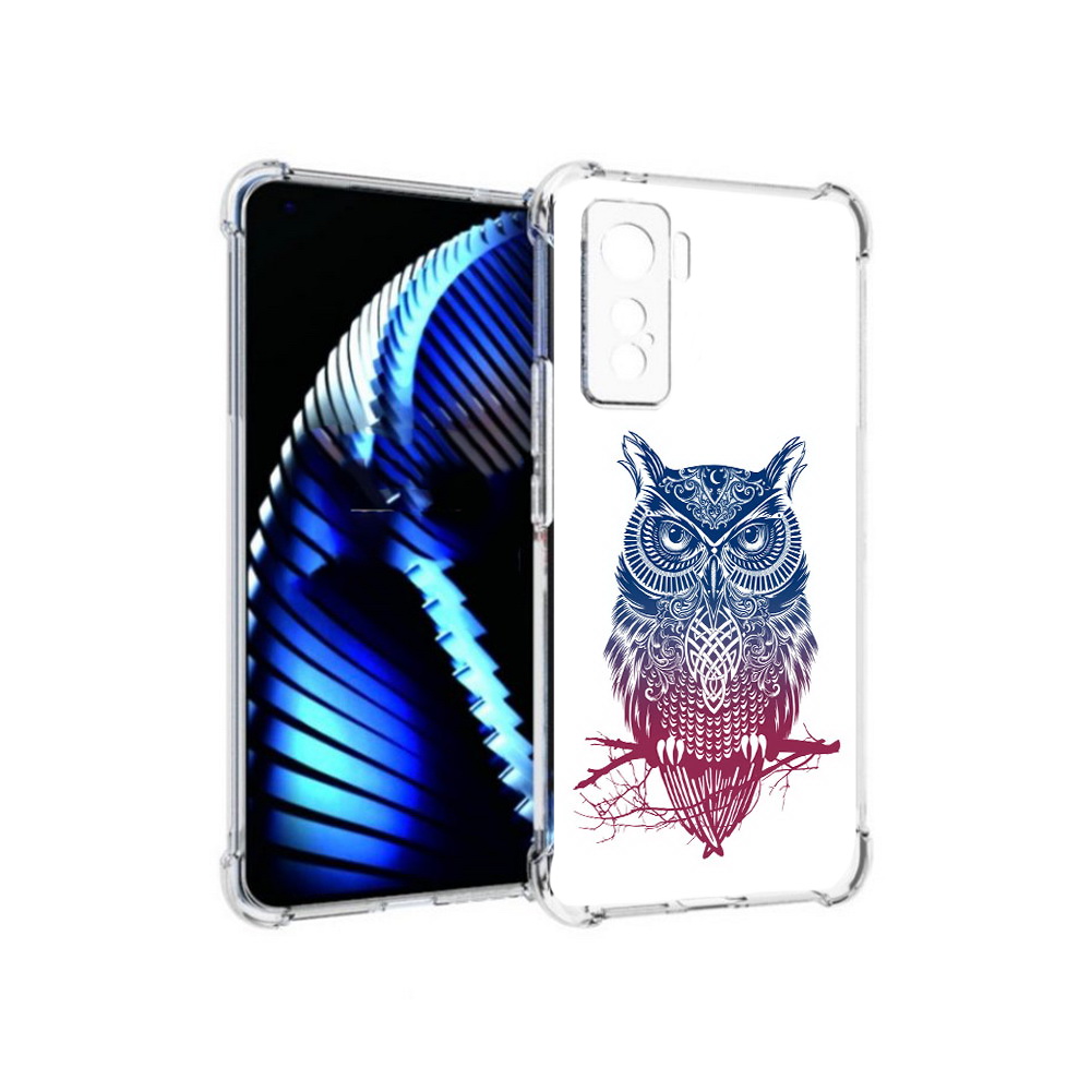 

Чехол MyPads Tocco для Vivo iQOO 5 хиппи сова, Прозрачный, Tocco