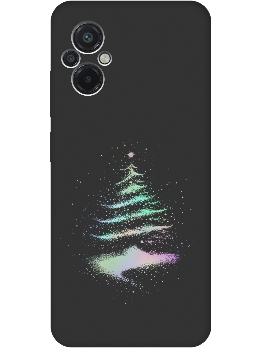 

Силиконовый чехол на Xiaomi Poco M5 с принтом "Елочка" матовый черный, Черный;серебристый, 745400941