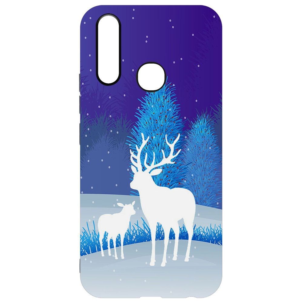 

Чехол-накладка Krutoff Софт Кейс Олень для Vivo Y17 черный