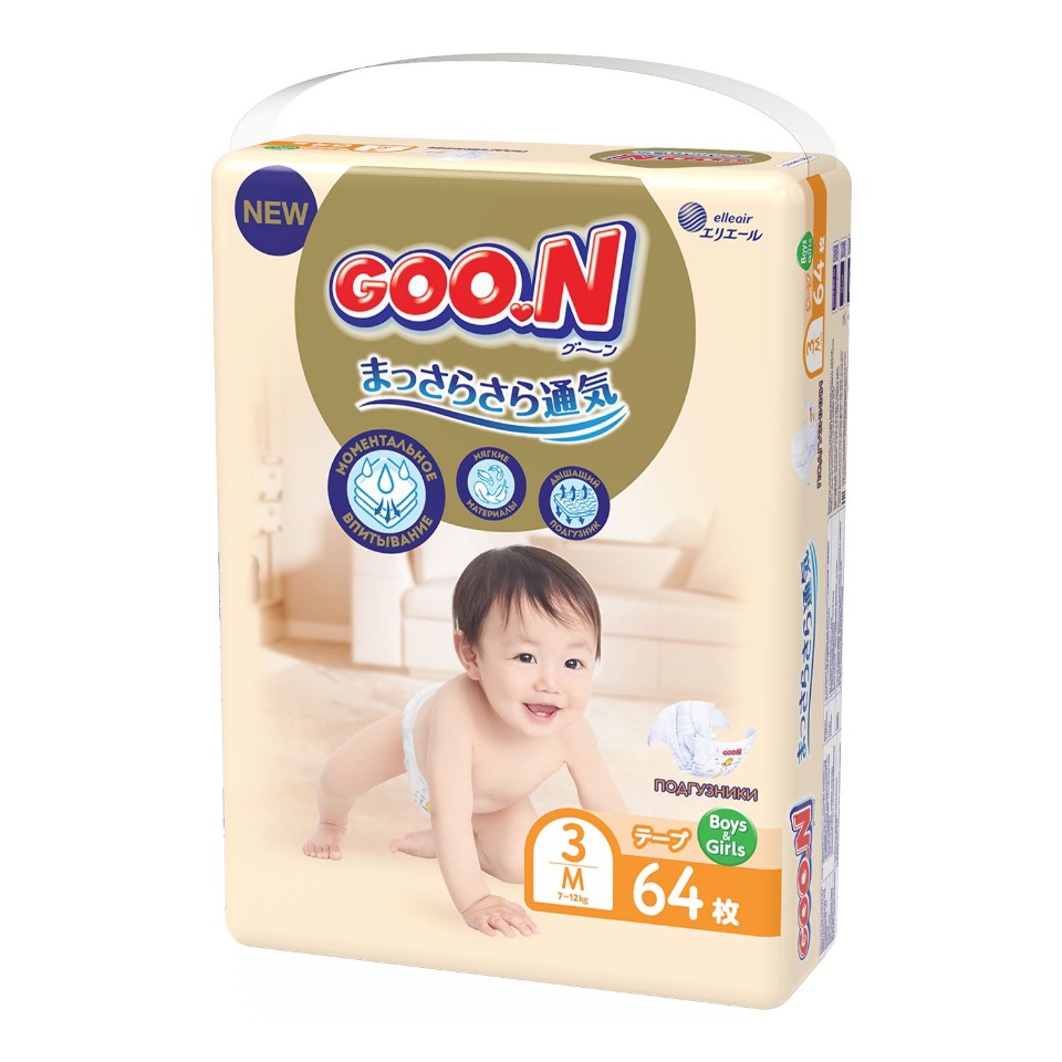 Подгузники Goon Soft 3/M (7-12 кг) 64 шт. 100000791