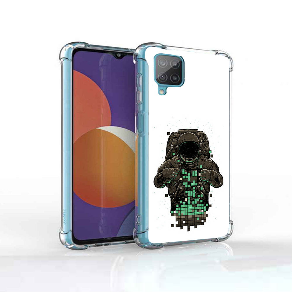 

Чехол MyPads Tocco для Samsung Galaxy M12 космонавт с пикселями (PT226930.536.394), Прозрачный, Tocco