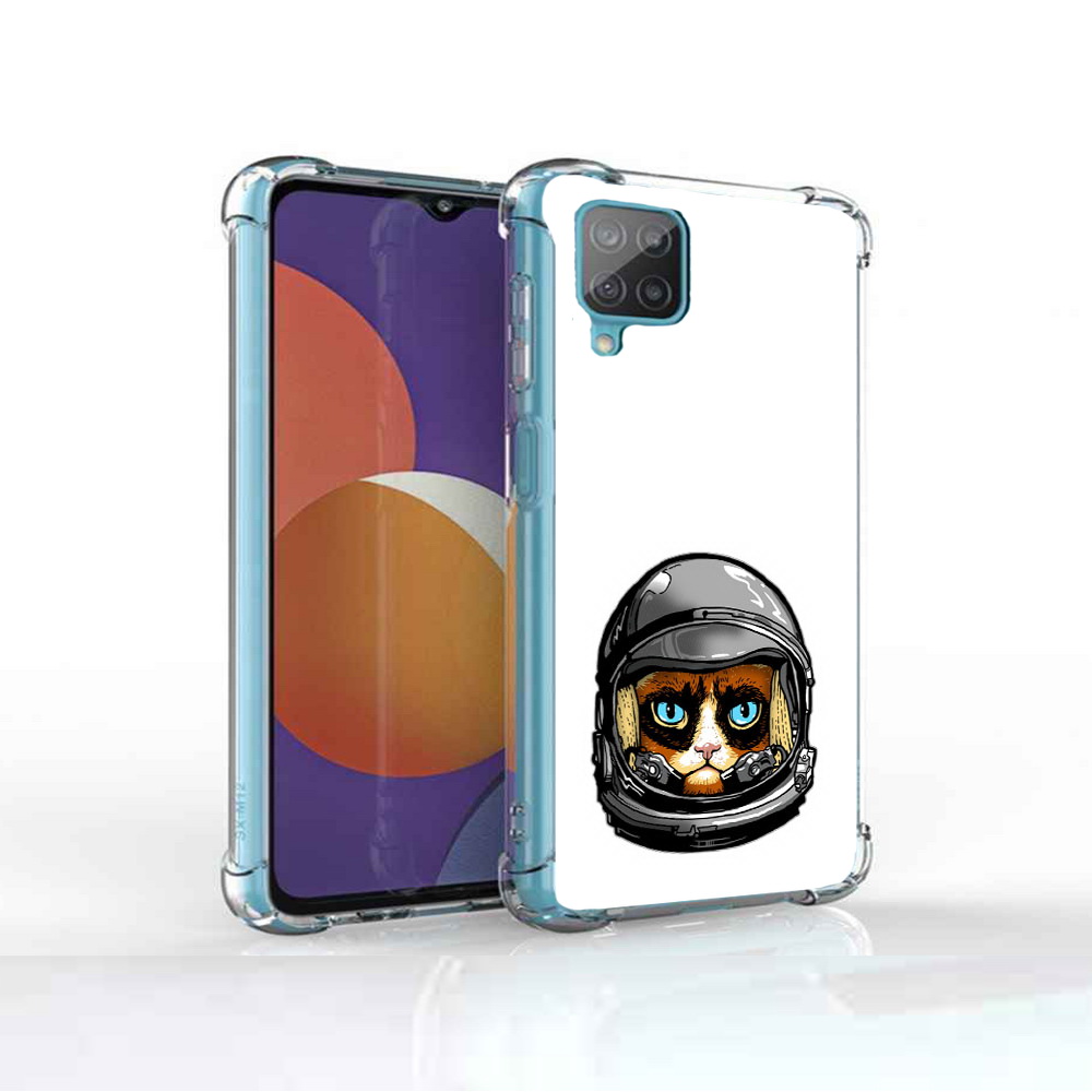 

Чехол MyPads Tocco для Samsung Galaxy M12 кот космонавт (PT226930.536.400), Прозрачный, Tocco