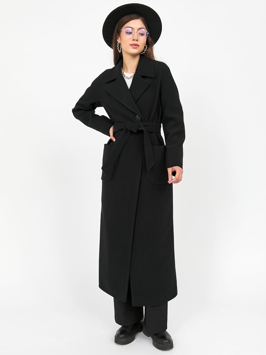 Пальто женское Louren Wilton 1712Д черное 42 RU