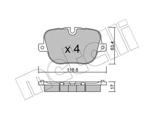 

Тормозные колодки METELLI 2208370