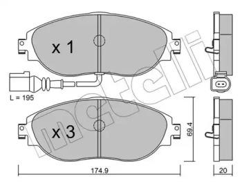 

Тормозные колодки METELLI 2209520