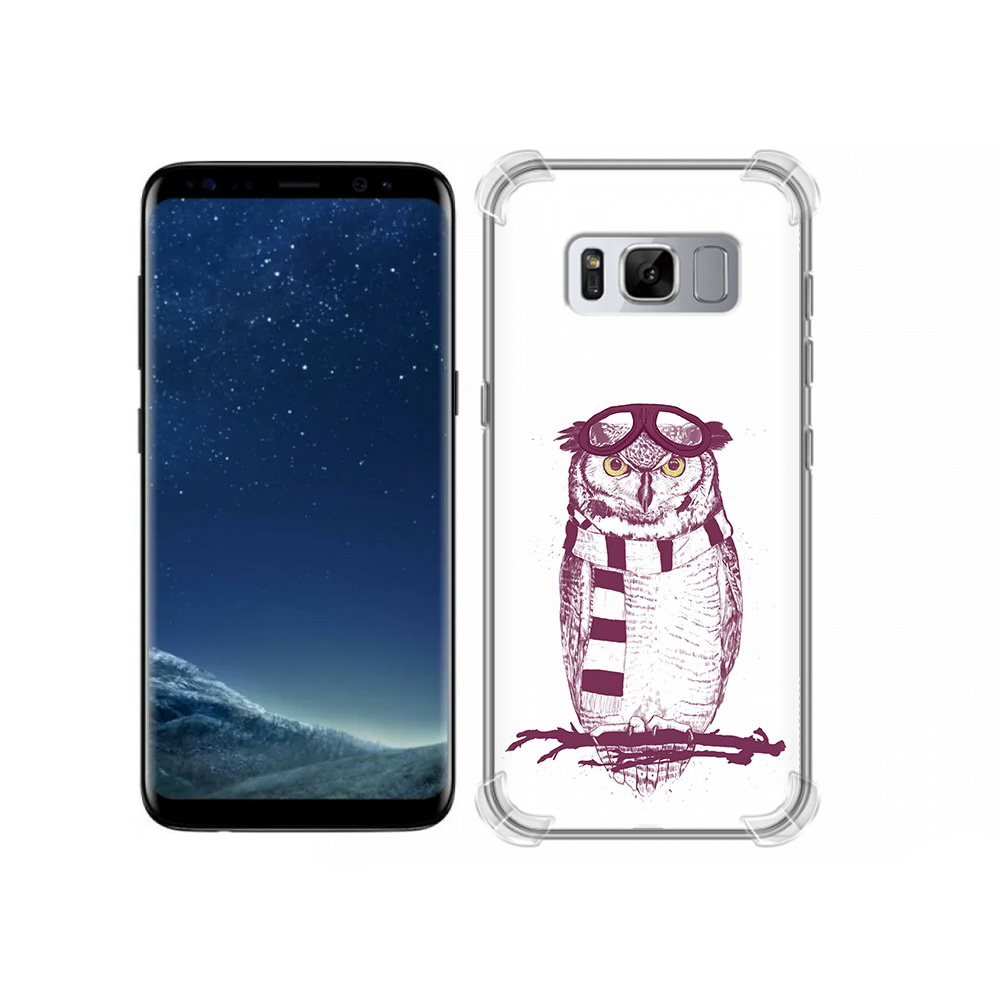 

Чехол MyPads Tocco для Samsung Galaxy S8 сова-летчик (PT62300.601.612), Прозрачный, Tocco